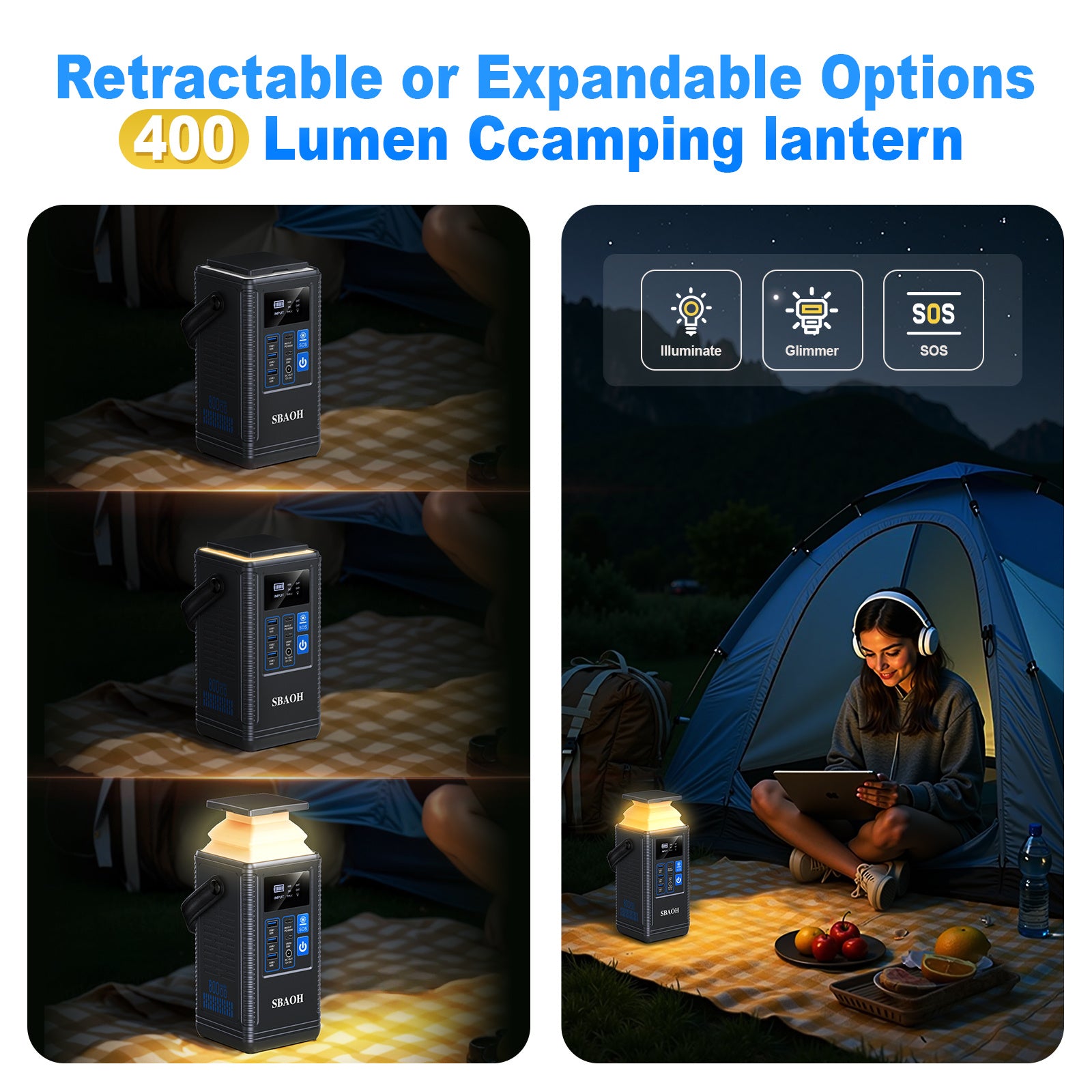 Portable Power Station,256Wh 80000mAh Solar Generator,LiFePO4 Battery 1.5 Hour Fast Charging,Powerbank For Home Backup Outdoor Emergency RV Van Hunting