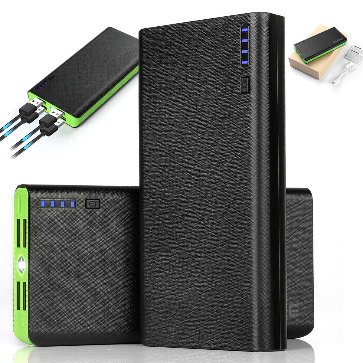 9000000mAh Powerbank Externer Batterie Ladegerat ZusatzAkku 4 USB Fur Alle Handy