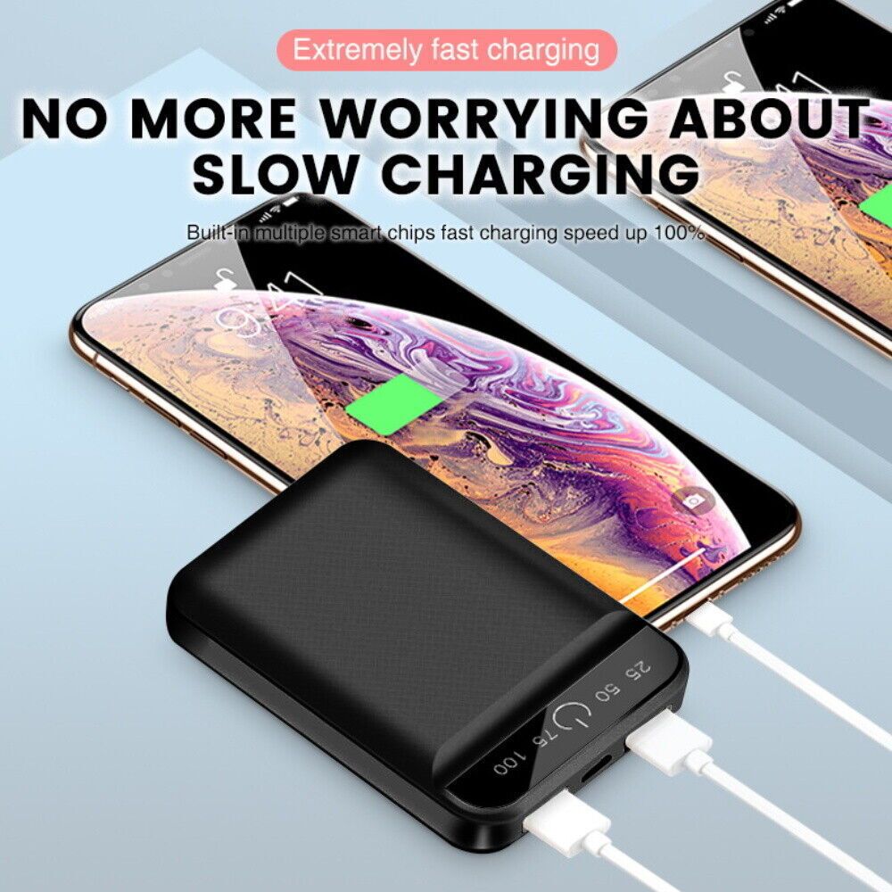 Mini Powerbank Tragbar Schnellladegerat Externer Batterie Ladegerat Handy DE